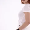 T-shirt girocollo slim-fit in ortica naturale profilo donna