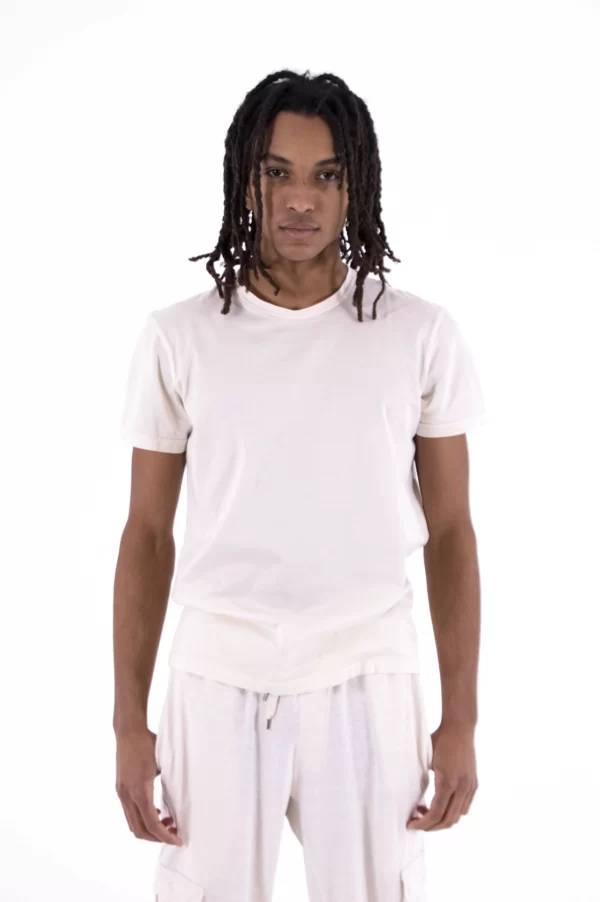 La t-shirt manica corta in cotone Supima® fronte uomo