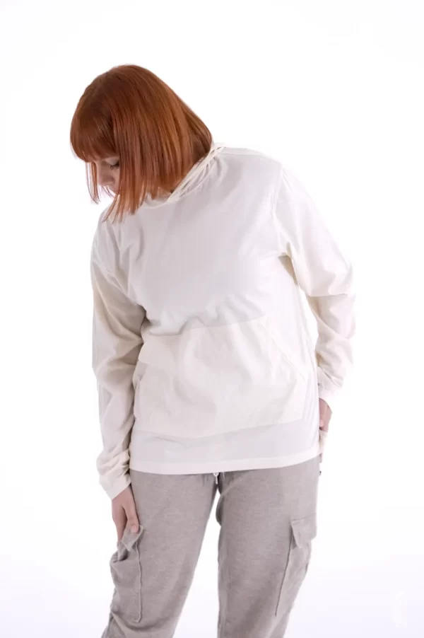 Lightweight sweatshirt with pocket and hood made to order in Italy from raw Supima® cotton