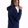 Contamination-free one size hoodie in color navy