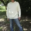 The hoodie made of bleached hemp fabric and Supima cotton men's front.